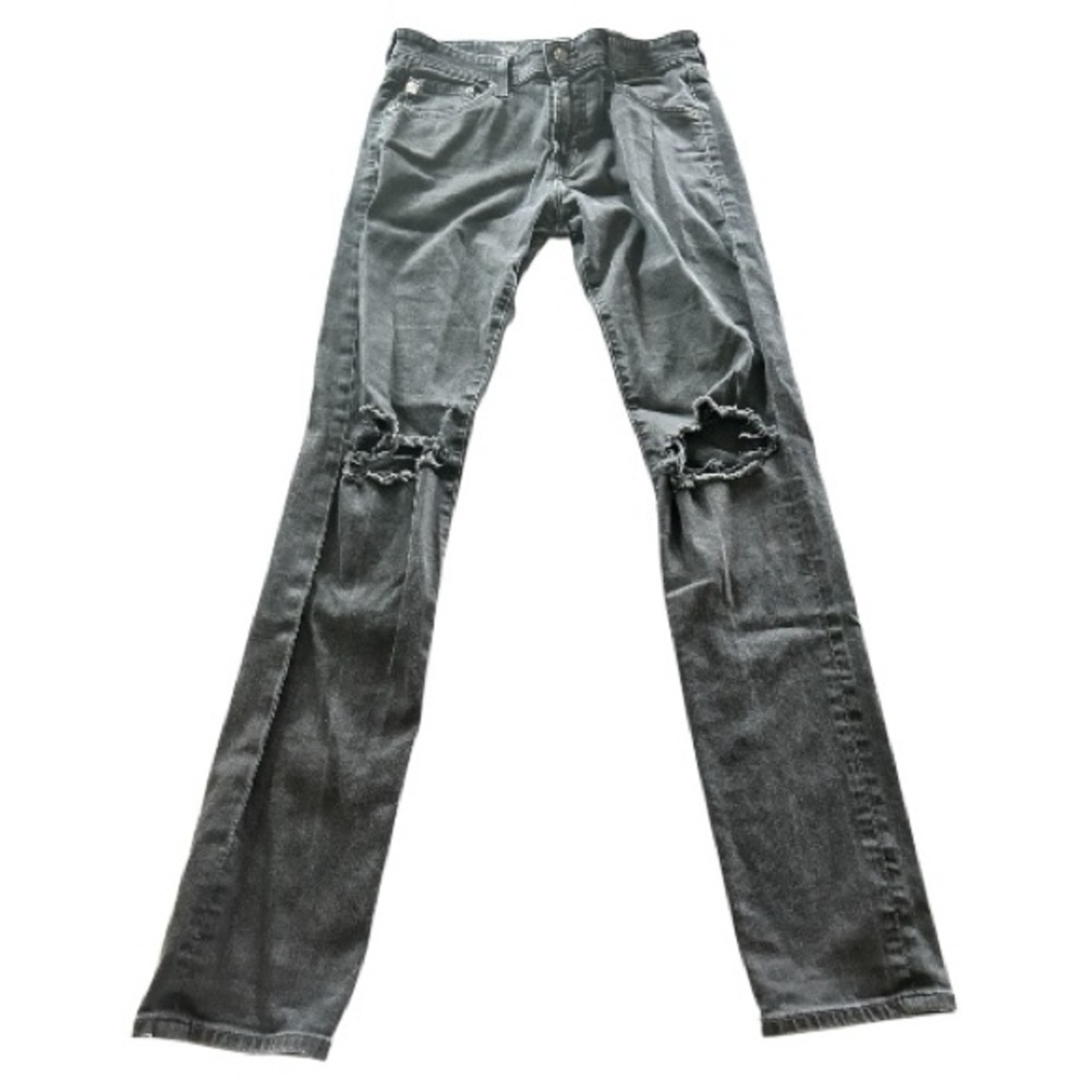 AG Adriano Goldschmied the Dylan slim skinny black distressed jeans